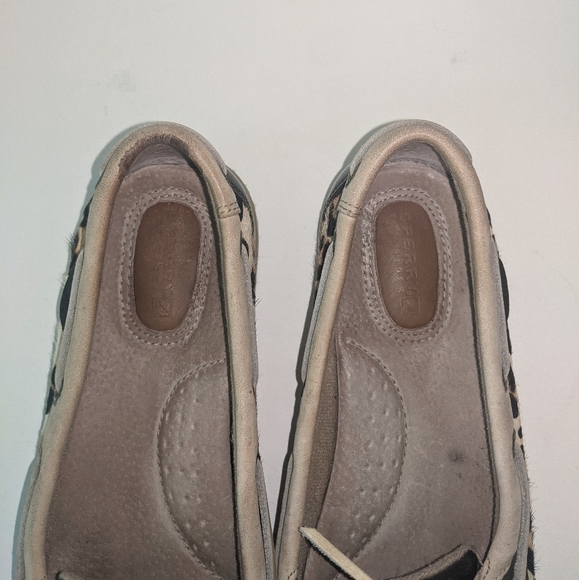 Sperry Top Slider Cheetah Print Boat Slip On Shoes - Picture 7 of 10
